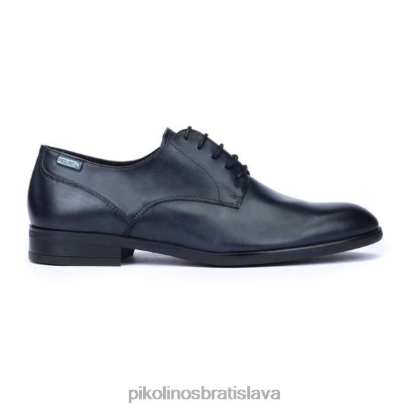 obuv Modrá Pikolinos 640B4579 bristol jednoduchý a elegantný blucher muži