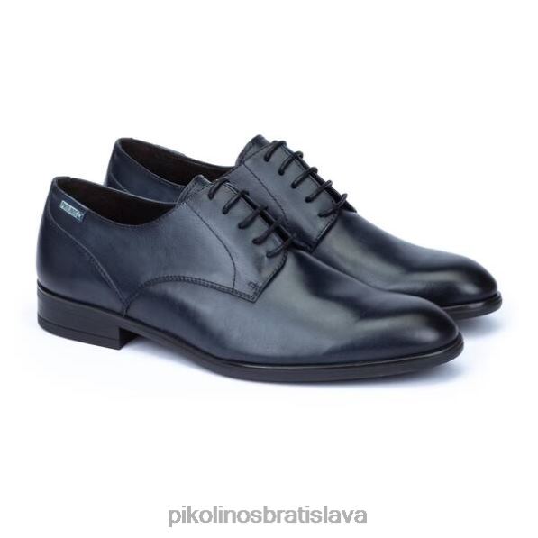 obuv Modrá Pikolinos 640B4579 bristol jednoduchý a elegantný blucher muži