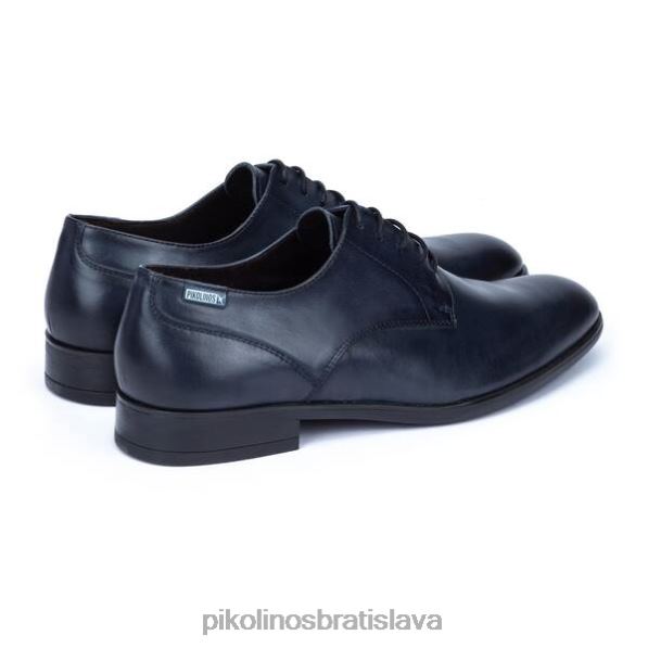 obuv Modrá Pikolinos 640B4579 bristol jednoduchý a elegantný blucher muži