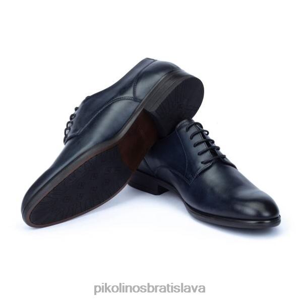 obuv Modrá Pikolinos 640B4579 bristol jednoduchý a elegantný blucher muži