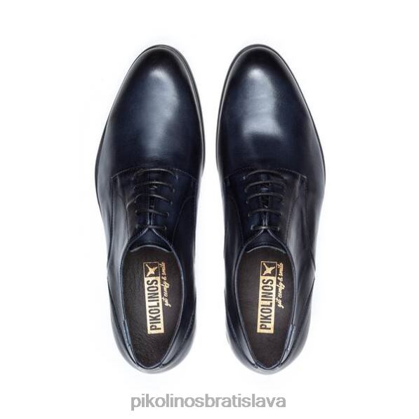 obuv Modrá Pikolinos 640B4579 bristol jednoduchý a elegantný blucher muži