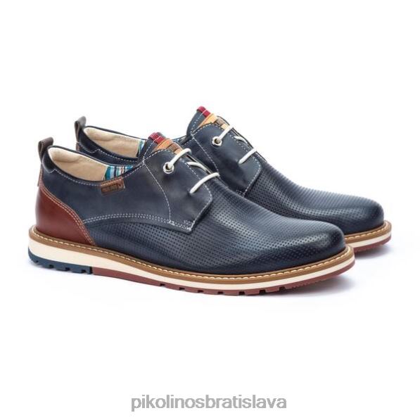 obuv Modrá Pikolinos 640B4602 berna bluchers so športovou podrážkou muži