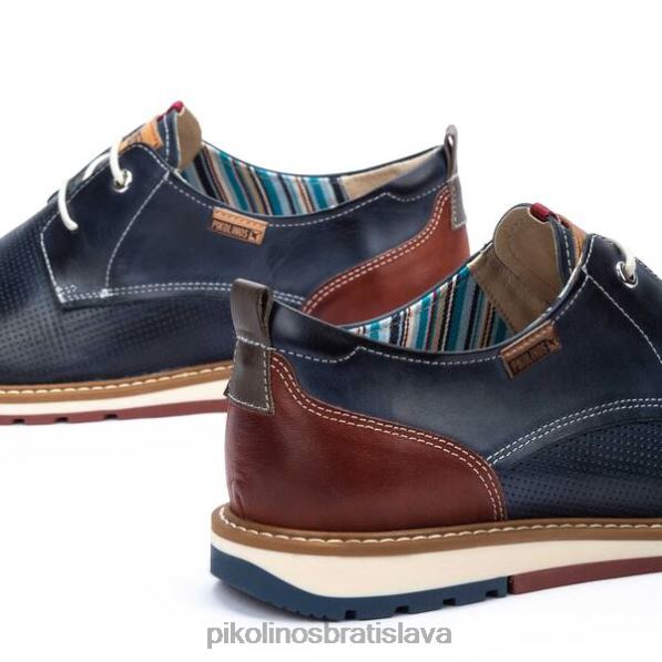 obuv Modrá Pikolinos 640B4602 berna bluchers so športovou podrážkou muži