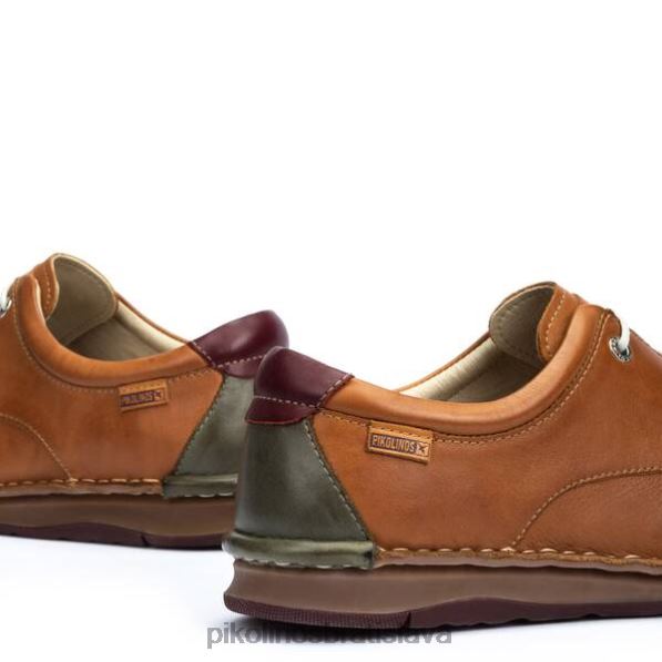obuv brandy Pikolinos 640B4937 kožené topánky navas so šnúrkami a dvojfarebnou podrážkou muži