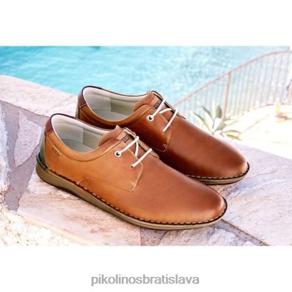 obuv brandy Pikolinos 640B4937 kožené topánky navas so šnúrkami a dvojfarebnou podrážkou muži