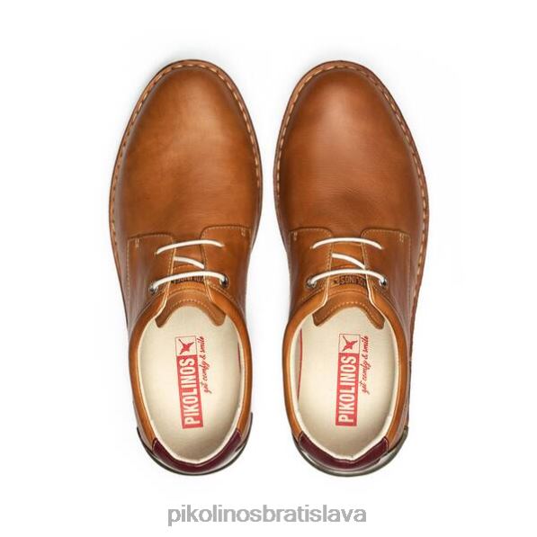 obuv brandy Pikolinos 640B4937 kožené topánky navas so šnúrkami a dvojfarebnou podrážkou muži