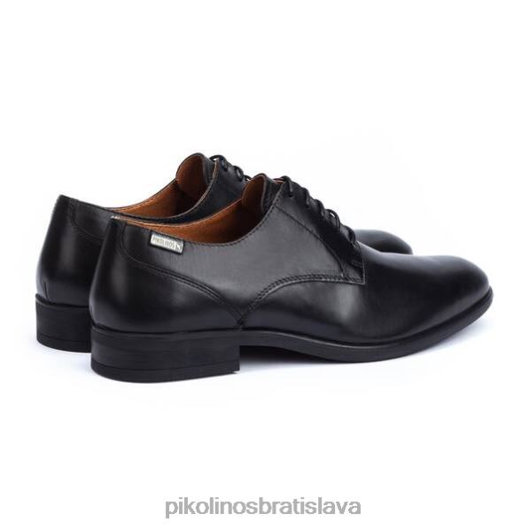 obuv čierna Pikolinos 640B4576 bristol jednoduchý a elegantný blucher muži