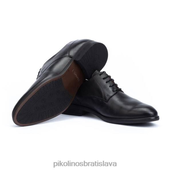 obuv čierna Pikolinos 640B4576 bristol jednoduchý a elegantný blucher muži