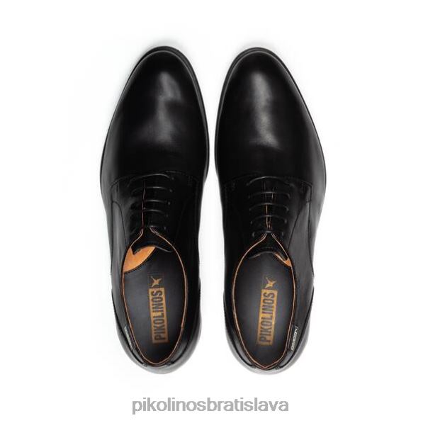 obuv čierna Pikolinos 640B4576 bristol jednoduchý a elegantný blucher muži