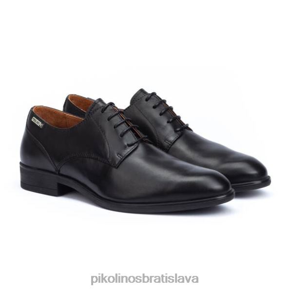 obuv čierna Pikolinos 640B4580 bristol jednoduchý a elegantný blucher muži