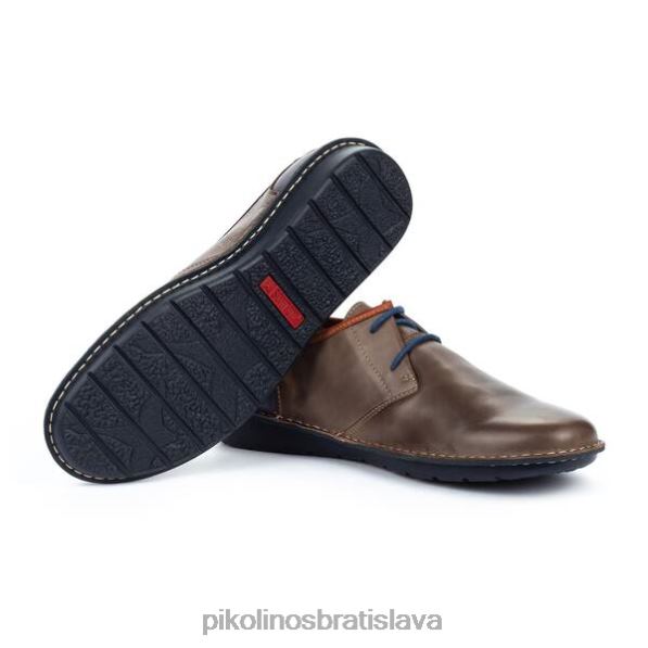 obuv tmavošedý Pikolinos 640B4901 santiago santiago blucher s viditeľným prešívaním muži