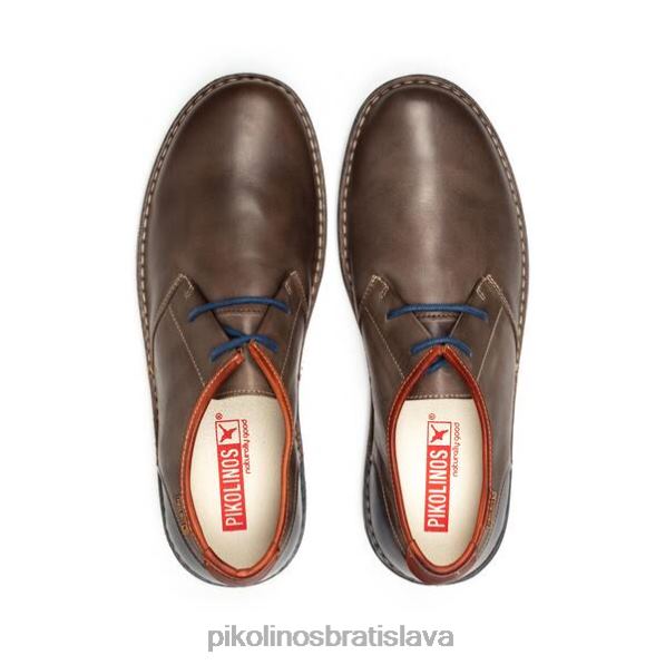 obuv tmavošedý Pikolinos 640B4901 santiago santiago blucher s viditeľným prešívaním muži