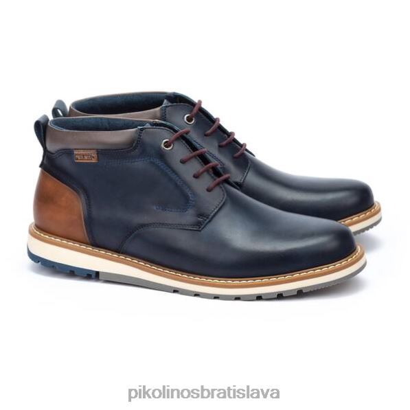 obuv Modrá Pikolinos 640B4643 berna berna šnurovacie členkové čižmy muži