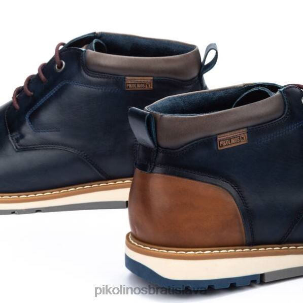 obuv Modrá Pikolinos 640B4643 berna berna šnurovacie členkové čižmy muži