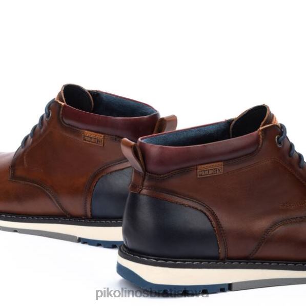 obuv cuero Pikolinos 640B4642 berna berna šnurovacie členkové čižmy muži