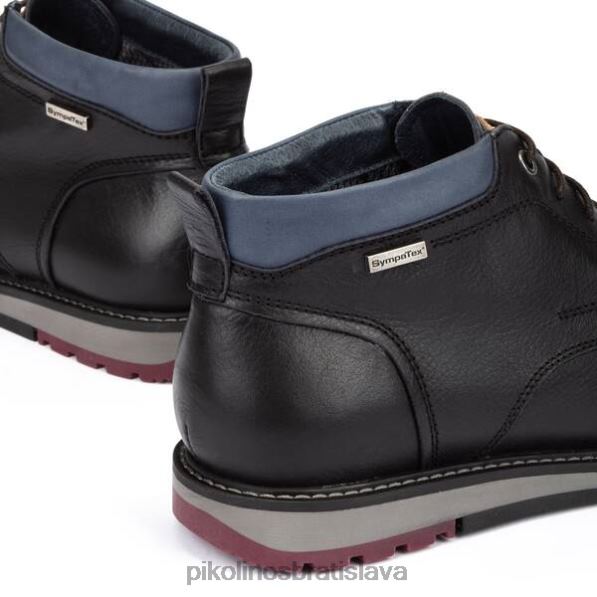 obuv čierna Pikolinos 640B4637 berna berna šnurovacie členkové čižmy muži