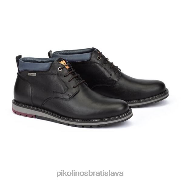obuv čierna Pikolinos 640B4637 berna berna šnurovacie členkové čižmy muži