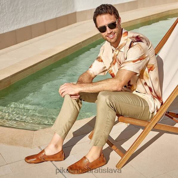 obuv brandy Pikolinos 640B4523 kožený mokasín jerez jerez die cut muži