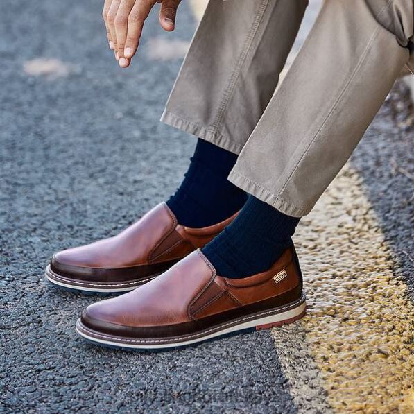 obuv cuero Pikolinos 640B4530 berna ležérny mokasín muži