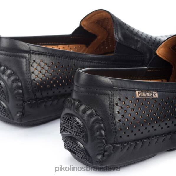 obuv čierna Pikolinos 640B4522 kožený mokasín jerez jerez die cut muži