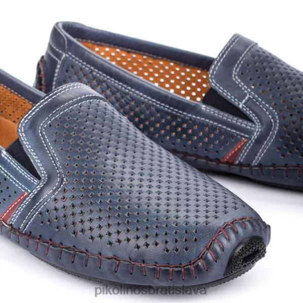 obuv námorných Pikolinos 640B4525 kožený mokasín jerez jerez die cut muži