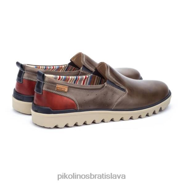 obuv tmavošedý Pikolinos 640B4548 tabernas mokasíny so zúbkovanou podrážkou muži