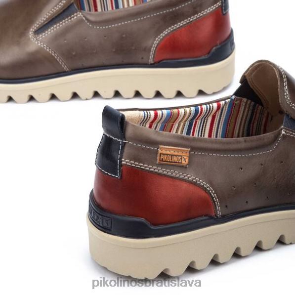 obuv tmavošedý Pikolinos 640B4548 tabernas mokasíny so zúbkovanou podrážkou muži