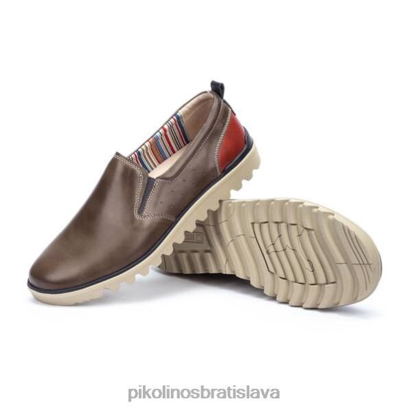 obuv tmavošedý Pikolinos 640B4548 tabernas mokasíny so zúbkovanou podrážkou muži