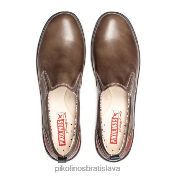 obuv tmavošedý Pikolinos 640B4548 tabernas mokasíny so zúbkovanou podrážkou muži