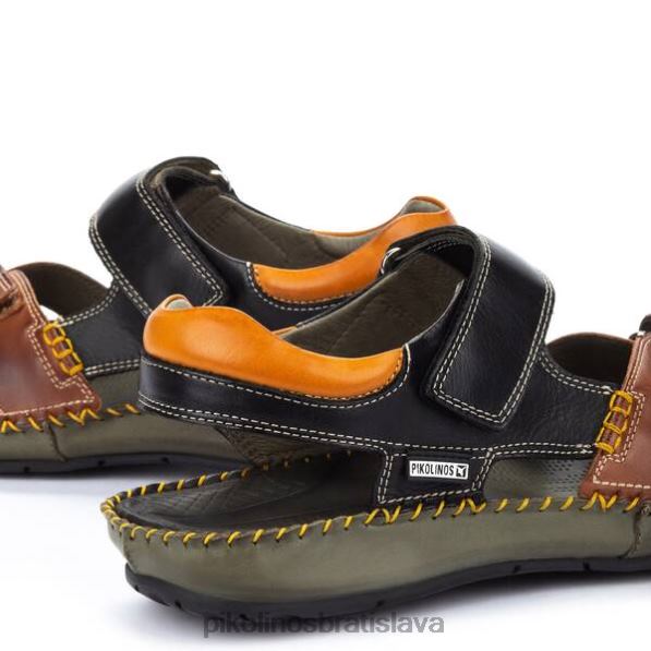 obuv cuero Pikolinos 640B4847 sandále tarifa s dvojitým suchým zipsom muži
