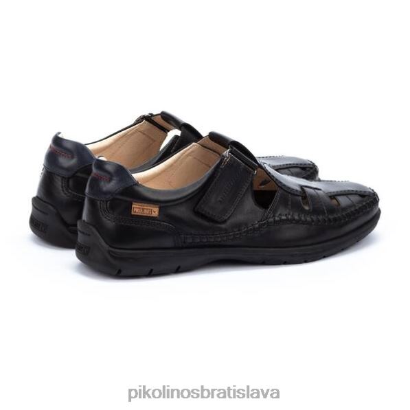 obuv čierna Pikolinos 640B4507 kožené sandále s uzavretou špičkou marbella muži