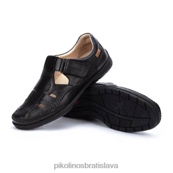 obuv čierna Pikolinos 640B4507 kožené sandále s uzavretou špičkou marbella muži