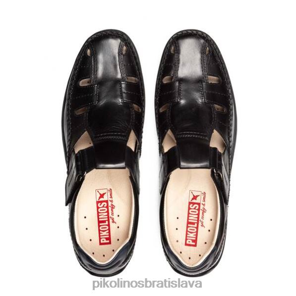 obuv čierna Pikolinos 640B4507 kožené sandále s uzavretou špičkou marbella muži