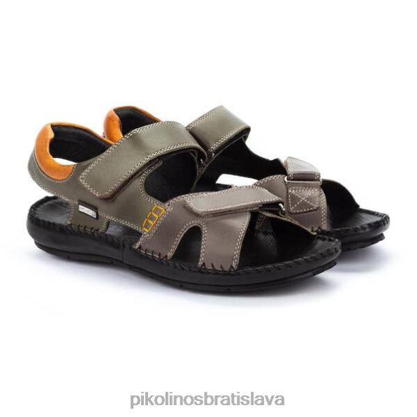 obuv tmavošedý Pikolinos 640B4846 sandále tarifa s dvojitým suchým zipsom muži