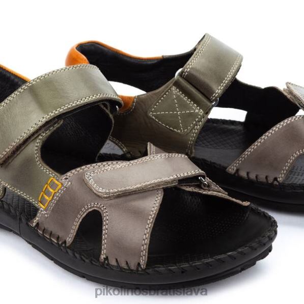 obuv tmavošedý Pikolinos 640B4846 sandále tarifa s dvojitým suchým zipsom muži