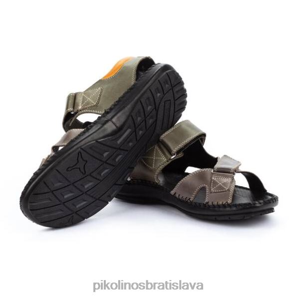 obuv tmavošedý Pikolinos 640B4846 sandále tarifa s dvojitým suchým zipsom muži