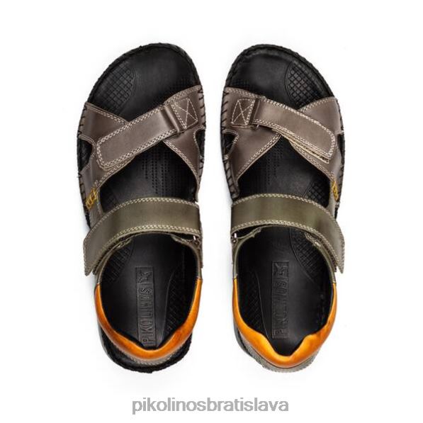 obuv tmavošedý Pikolinos 640B4846 sandále tarifa s dvojitým suchým zipsom muži