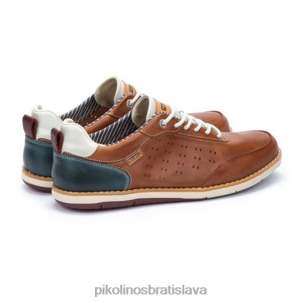 obuv brandy Pikolinos 640B4495 kožené tenisky jucar s perforovanými bočnými detailmi muži