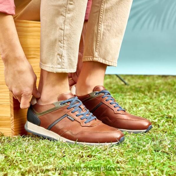 obuv cuero Pikolinos 640B4454 cambil šnurovacie tenisky muži