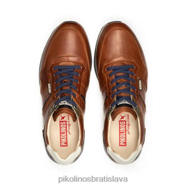 obuv cuero Pikolinos 640B4454 cambil šnurovacie tenisky muži