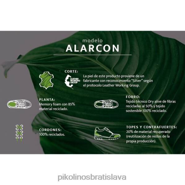 obuv cuero Pikolinos 640B4875 Kožené tenisky alarcon so zapínaním na zips muži