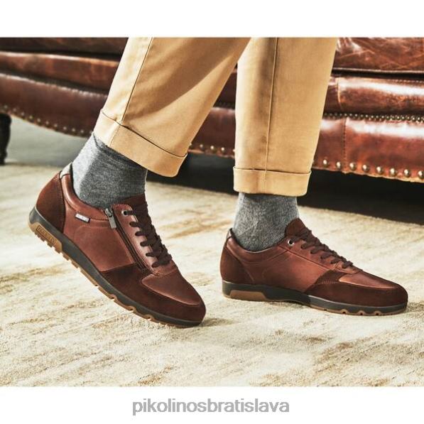 obuv cuero Pikolinos 640B4875 Kožené tenisky alarcon so zapínaním na zips muži