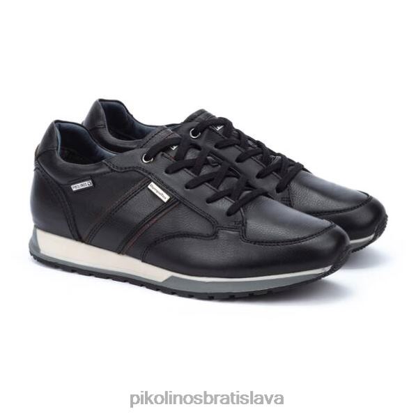 obuv čierna Pikolinos 640B4877 kožené tenisky cambil muži