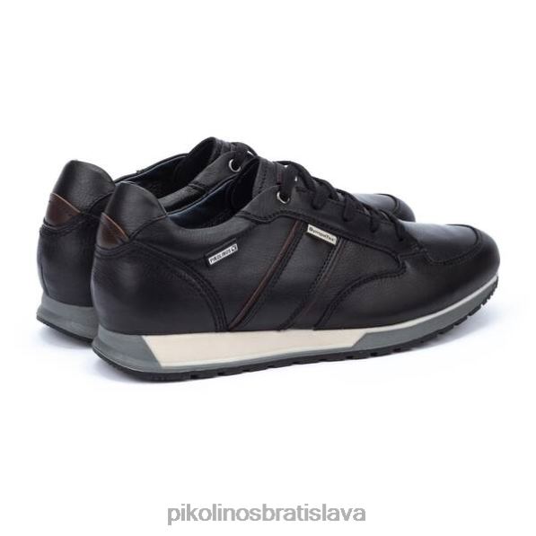 obuv čierna Pikolinos 640B4877 kožené tenisky cambil muži
