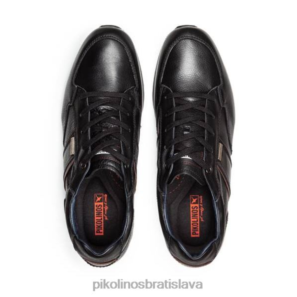 obuv čierna Pikolinos 640B4877 kožené tenisky cambil muži