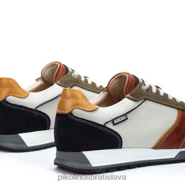 obuv tehla Pikolinos 640B4501 cambil viacfarebné kožené tenisky muži