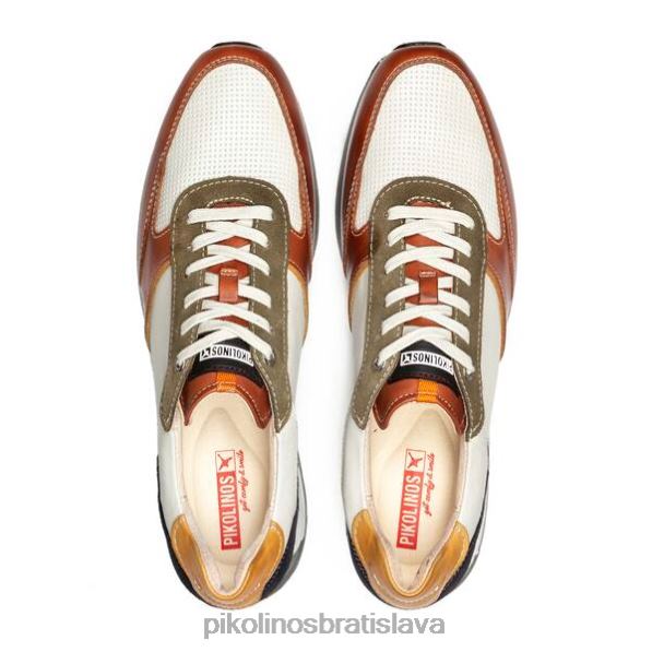 obuv tehla Pikolinos 640B4501 cambil viacfarebné kožené tenisky muži