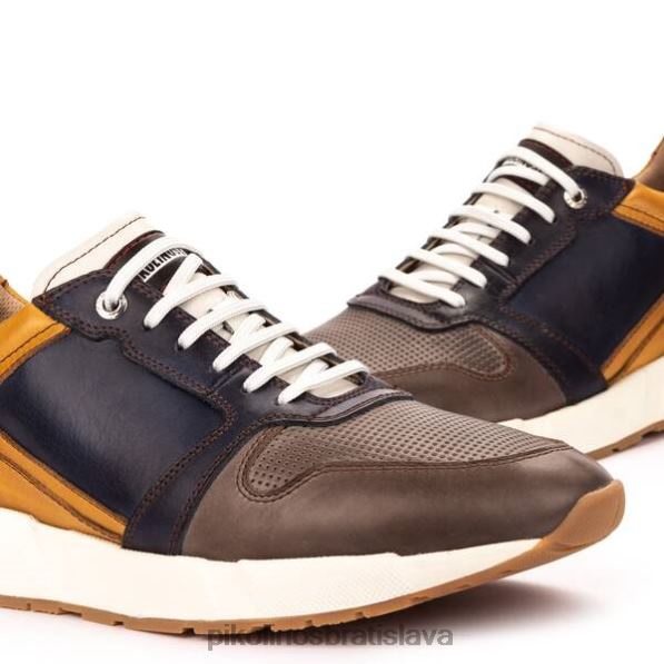 obuv tmavošedý Pikolinos 640B4889 trojfarebné tenisky meliana muži