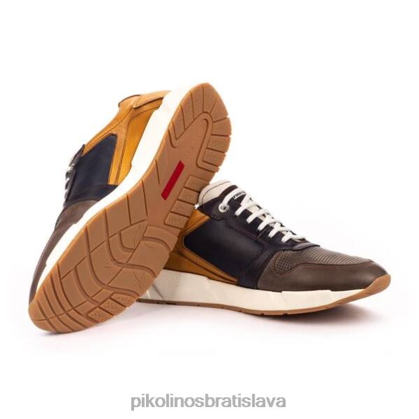 obuv tmavošedý Pikolinos 640B4889 trojfarebné tenisky meliana muži