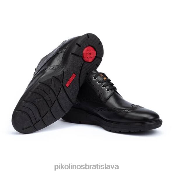 obuv čierna Pikolinos 640B4898 kožené derby topánky busot so športovou podrážkou muži